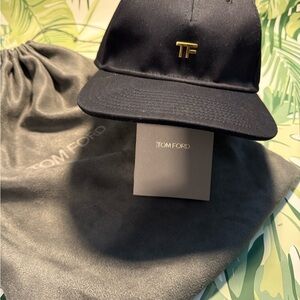 Men Tom Ford black  Cap with Gold Logo